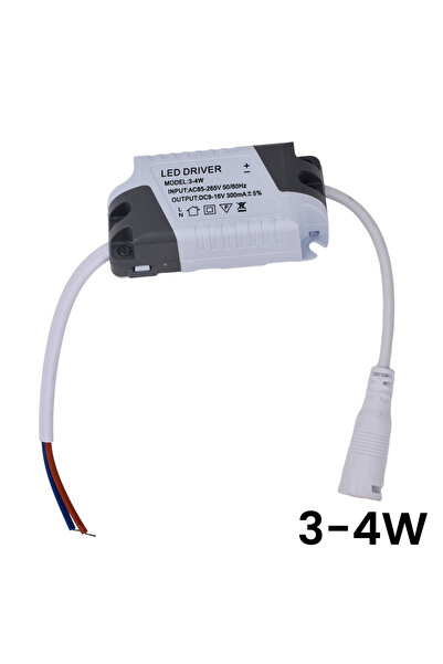 Choice محول تيار LED بقدرة 3-4 واط، يعمل بجهد 85-265 فولت تيار متردد. محول طا...