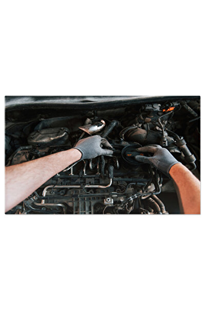 StoryGift Romania Tablou Canvas Mecanic Modern In Garajul Alb - Reparatii Aut...