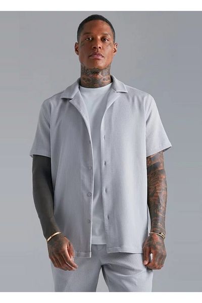 NEWLAKER Unisex Oversize Premium Κοντομάνικο Οθωμανικό Πουκάμισο