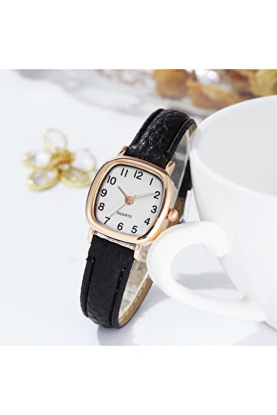 Choice ساعة نسائية أنيقة باللونين الأسود والأبيض، ساعات كوارتز عربية صغيرة، س...