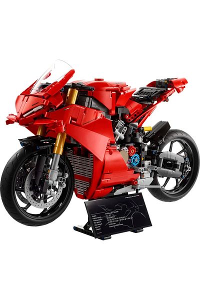 Choice 42202 Technical V4 S Motorcycle Building Blocks Mechanical Racing Model Diy Bricks Toys For Children