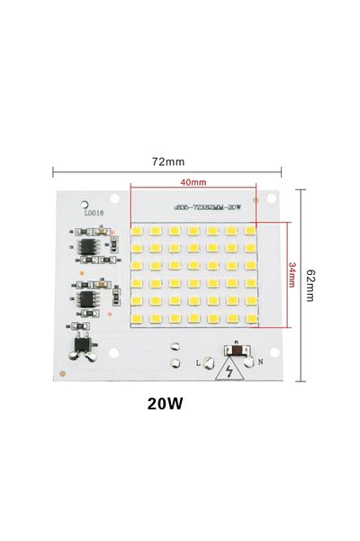 DSELCHUN Cold white 20W 10W 20W 30W 50W 100W LED Chip SMD 2835 Flood Light Beads AC 220V-240V Led Floodlight
