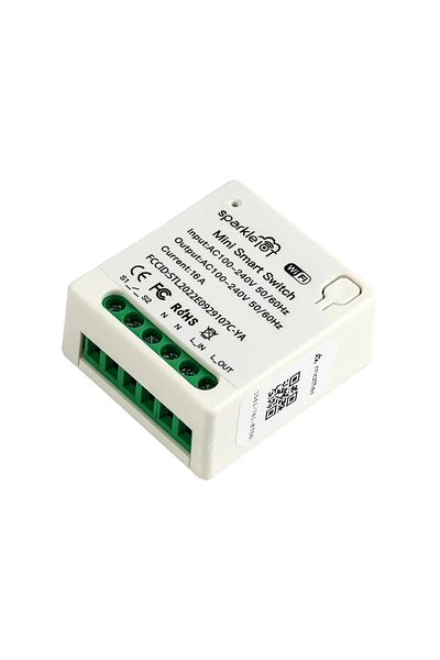 Choice 4 قطع RCmall Matter 16A WiFi mini Smart Switch Pass-through disconnect Dual control Outletorks remote
