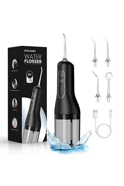 Choice Black Dental Oral Irrigator Water Flosser Thread Teeth Pick Mouth Washing Machine USB Rechargeable T