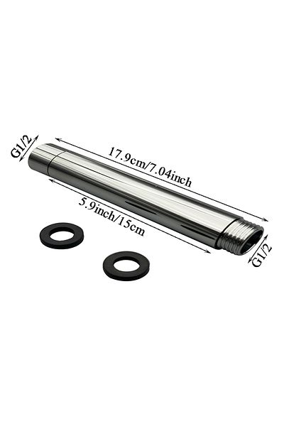 Bourdillat 15cm Chrome 10/15/20/25/30cm Shower Head Extension Arm G1/2 , Shower Head Extender Water Outlet Dura