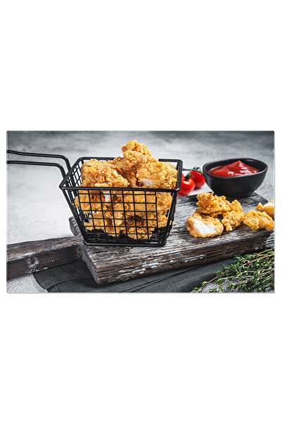 StoryGift Romania Tablou Canvas Pui Popcorn In Tava Cu Ketchup Bucati Crocant...