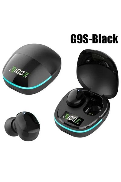 Choice Black Bluetooth Earphones LED Dispay Bluetooth Headphone HiFi Stereo Music Wireless Earbuds Waterpro