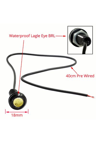 Choice 10pcs Red 18mm 10pcs 18mm 23mm Eagle Eye White Warm Dc 12v Car Led Daytime Running Drl Backup Motor