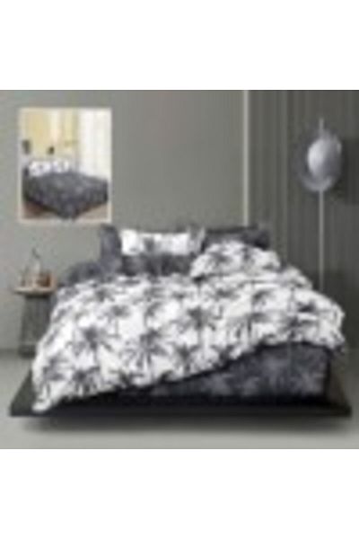 Pucioasa Double Bedding Set - Black - Cotton–Polyester