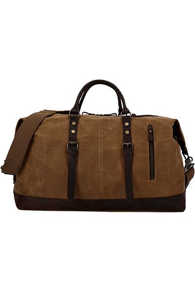 JOLAR. Men's Duffle Bag, Made of Canvas, Water Resistant, Khaki