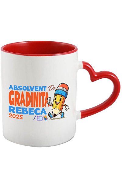 StoryGift Romania Cana Cu Creion Vesel Cu Semnul Pace Text Absolvent Gradinit...