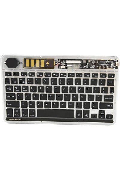 valkyrie RGB bkz-30 7 Renk Bluetooth Şeffaf Türkçe Klavye - Android ios Windo...
