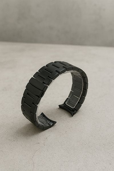 Forsining Steel Watch Band 24 mm Black Color