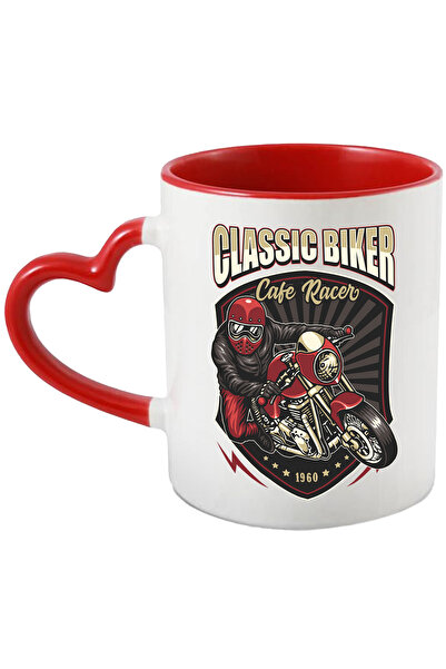 StoryGift Romania Cana Cu Mesaj Classic Biker, Emblema, Motocicleta, Casca, M...