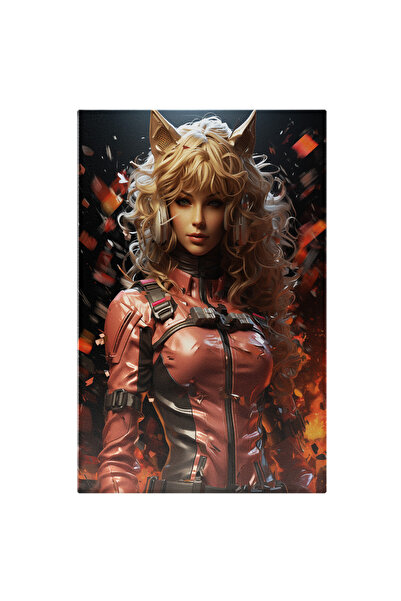 StoryGift Romania Tablou Canvas: Fotografie Abstracta Cu Fata Costumata In Pi...