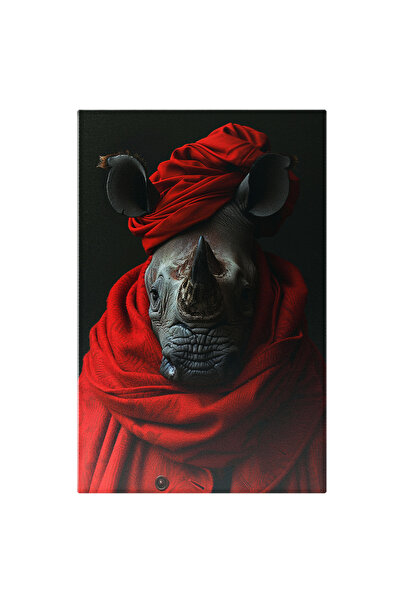 StoryGift Romania Tablou Canvas Bunica Rinocer Cu Turban Si Esarfa Groasa Cu ...