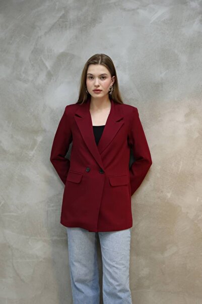 ZF BUTİK Women's Single Button Blazer Jacket