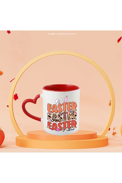 StoryGift Romania Mug with the message "Easter, Easter, Easter vibes", Happy Easter, illustration, Serbian, With ,STG