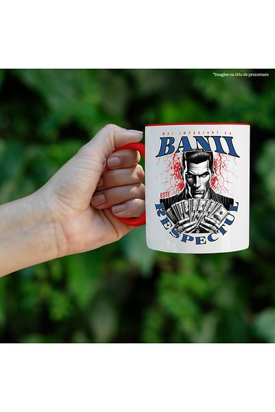 StoryGift Romania Cana Mai Important Ca Banii Este Respectul Om Afaceri, 330ml, Ceramic Cu Maner R, Cu ,stg