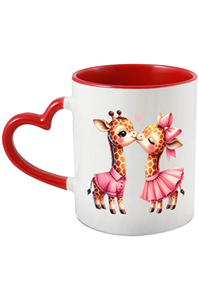 StoryGift Romania Cana Cu Emoji Cu Ochii In Forma De Inimioare Cu Mesajul "ho...