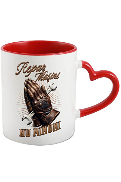 StoryGift Romania Cana Maini Mecanic Text Repar Masini, Nu Minuni, 330ml, Cer...