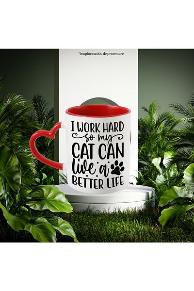 StoryGift Romania Mug for those who do everything possible to ensure that their cats have a good life, With ,STG.