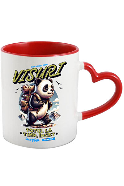 StoryGift Romania Cana Rucsac Plin De Visuri, Urs Panda Calatoror In Lume Tot...