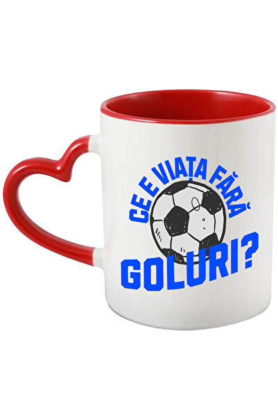 StoryGift Romania Cana Minge De Fotbal Text Ce E Viata Fara Goluri, 330ml, Ce...