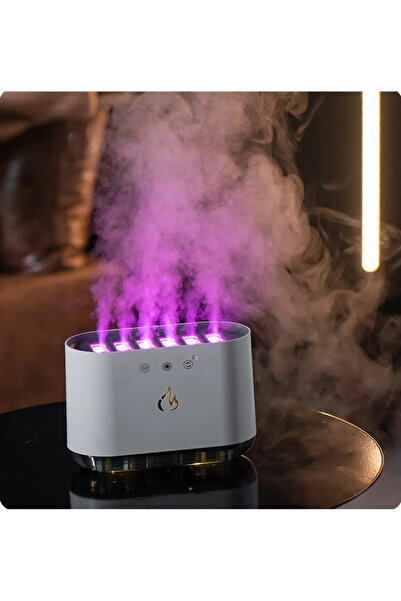 KAZEMTECH Hava Nemlendirici Buhar Makinesi Ve Aroma Difüzörü 6 Spray RGB Modl...
