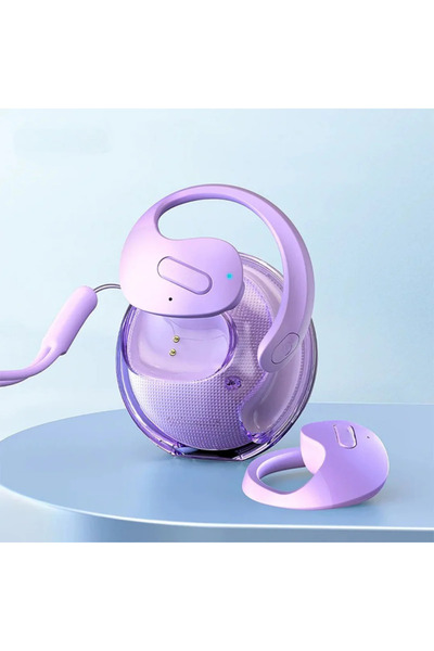 TECHNO 8Q 114 Farklı Dilde Çeviri Yapan Yapay Zeka Destekli Tercüman Kulaklık Mor