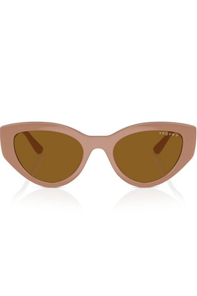 Vogue Ochelari de soare pentru femei Vo5566s 312183, bej, lentile tip ochi de pisică, 52 mm