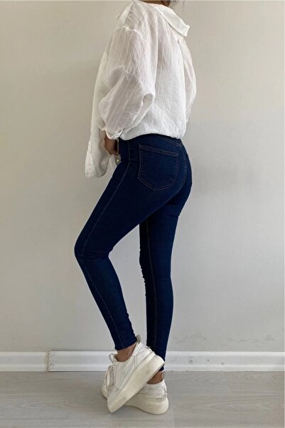 pasha fashion Трейс модель темно-синій висока талія лікра штани