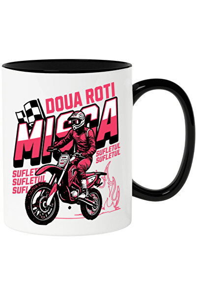 StoryGift Romania Cana Cu Cursa Barbat In Echipament Profesionist Motocicleta...