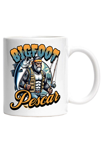 StoryGift Romania Cana Cu Gorila Maimuta Cu Bandana Si Vesta Pescuit Captura ...