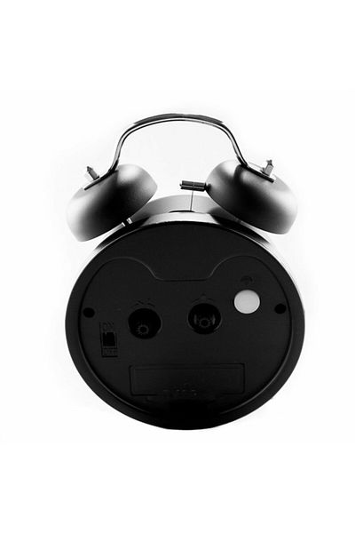 PUFO Ceas deșteptător pentru motocicletă, metal, 15 cm, negru