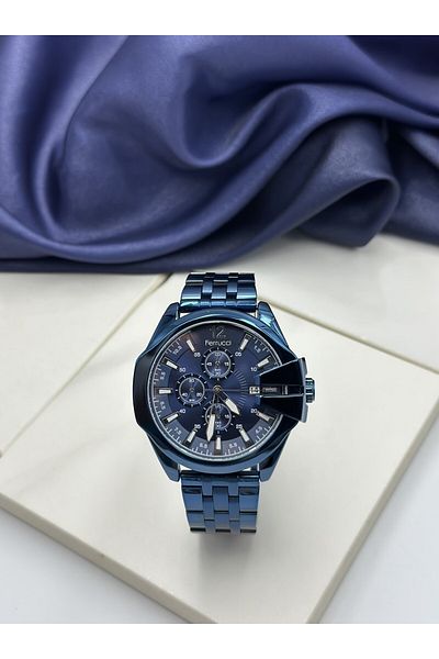 Ferrucci Blue Sport Design Steel Cord Ferrucci Men Wrist Watch