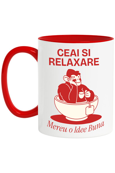 StoryGift Romania Cana cu Gorila In Cana De Ceai Cu Plic Text Ceai Si Relaxar...
