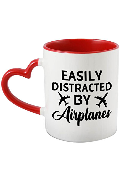 StoryGift Romania Cana Cu Avioane Si Mesajul "easily Distracted By Airplanes"...