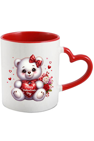 StoryGift Romania Cana Cu Un Ursulet De Plus | Imbujorat | Flori | Trandafiri...