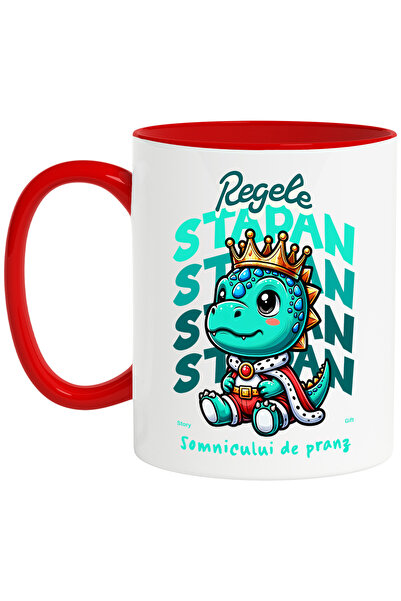 StoryGift Romania Cana Regele Stapan Dinozaur Cu Coroana Somnic Pranz, 330ml,...