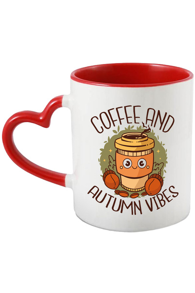 StoryGift Romania Cana Cu Mesaj Coffee And Autumn Vibes, Cafea, Ghinde, Toamn...