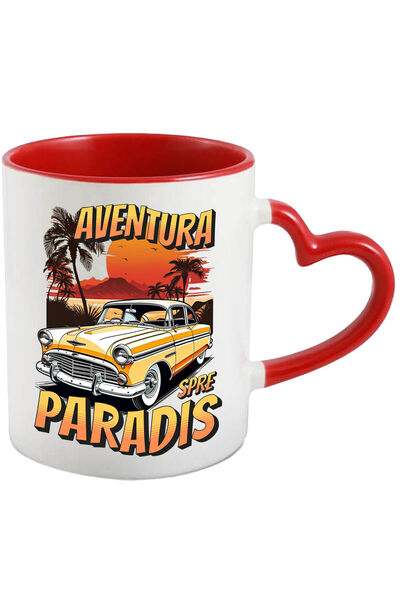 StoryGift Romania Cana Cu Masina Galbena Vintige Insula Tropicala Text Aventu...