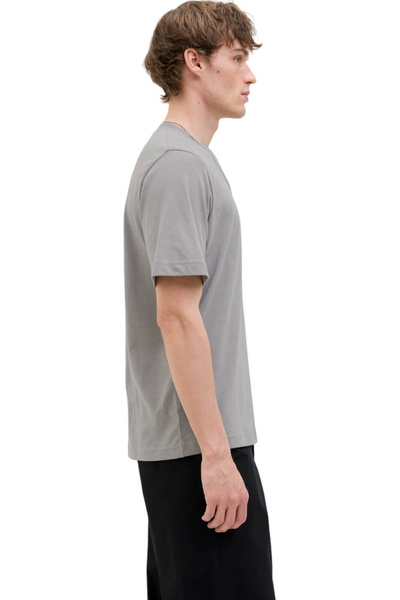 Jack & Jones JACK &JONES Sago Logo Slub T-Shirt - 12276524-Gray Flannel