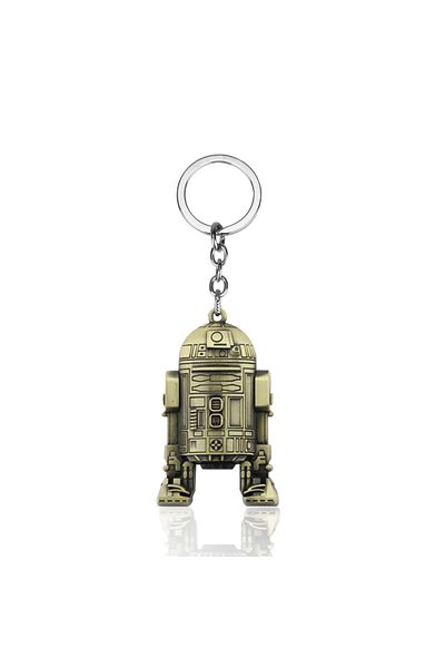 Choice Bronze Star Wars 3d Robot R2-d2 Keychain Jewelry Spaceship Mechanic Pendant Keyrings For Men Boys Ac
