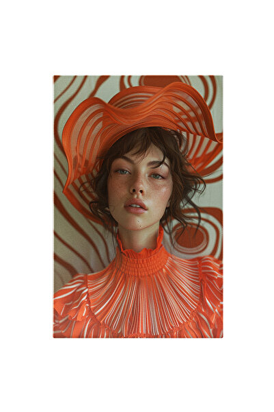 StoryGift Romania Tablou Canvas: Pistruiata Cu Ochii Mici Si Buzele Mari Cu P...