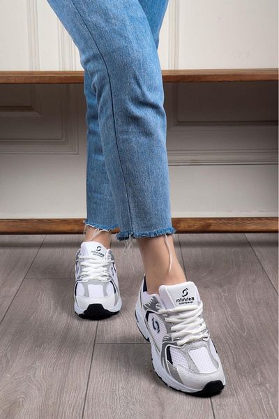 Tuğba Ortopedi 530 Young White/Navy Blue Comfortable Sneaker