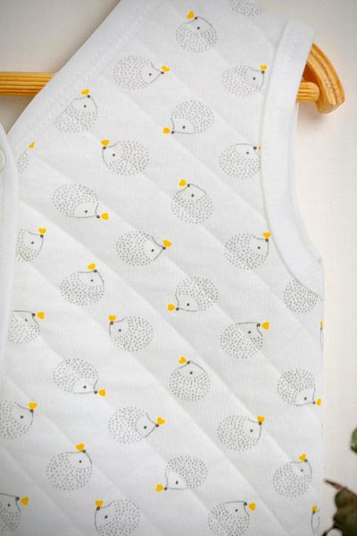 Nayinom Baby 100% Cotton Vest Small Hedgehog Patterned