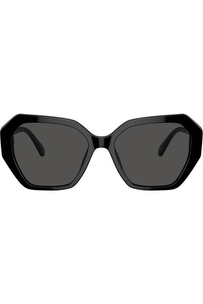 Swarovski Ochelari de soare pentru femei Sk6017 100187, negri, fluture, 56 mm