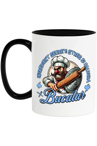 StoryGift Romania Cana Cu Bucatar Cheff Cu Palarie Inalta Si Mustata Meserie ...