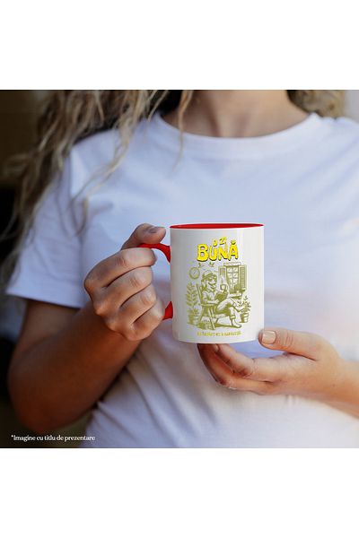 StoryGift Romania Cana Caine relaxing and reading funny message A GOOD DAY STARTS WITH A COFFEE, 33, With ,STG.